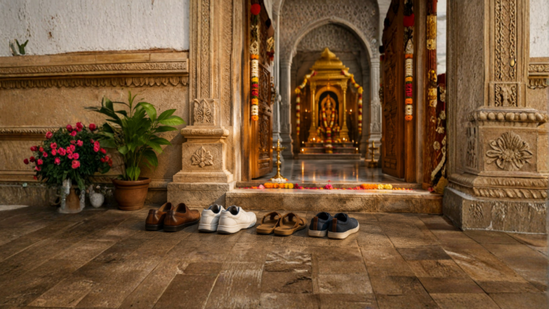 मंदिर में जूते बाहर क्यों उतारे जाते हैं